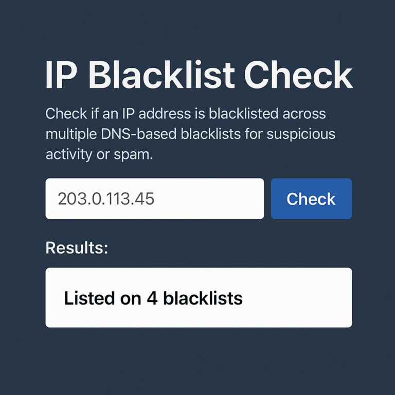 IP Blacklist Check How To Know If Your IP Is Blacklisted 2025
